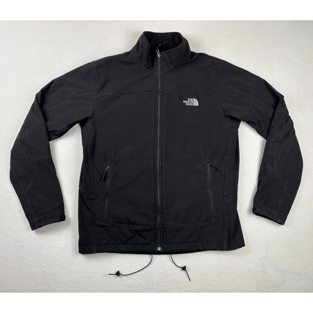The North Face WindWall Soft Shell‎ Jacket Black Fleece Lined Men's Large